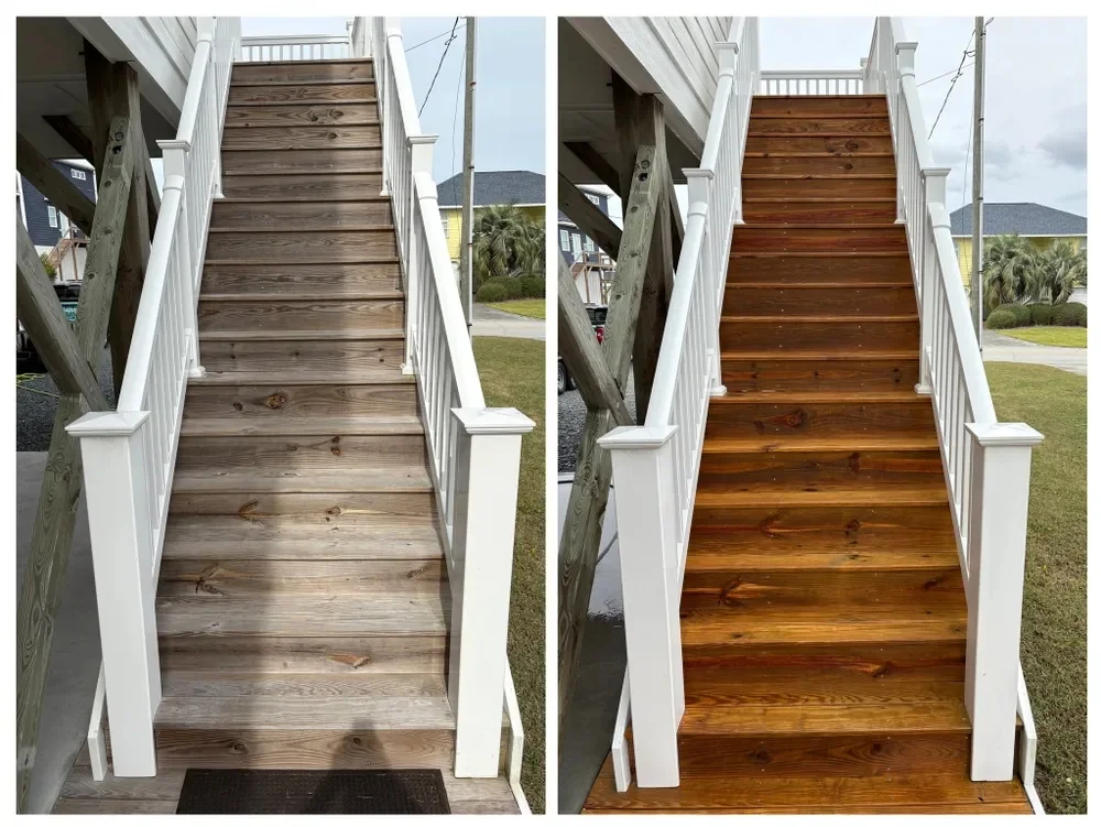 Beach Stairs Cleaning by BlueLine Services